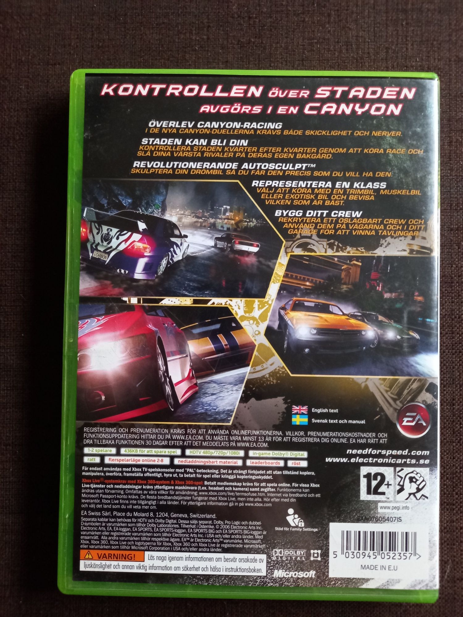 Need For Speed Carbon na xbox 360 N.F.S.