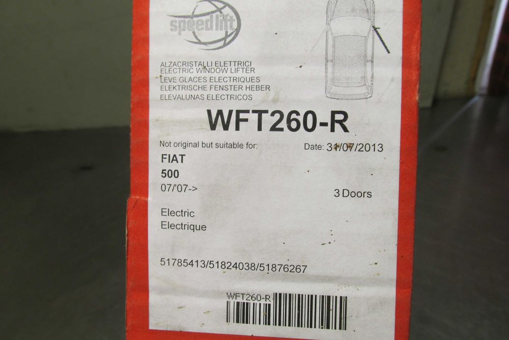Podnośnik elektryczny szyby przedniej Fiat 500 prawa strona WFT260-R