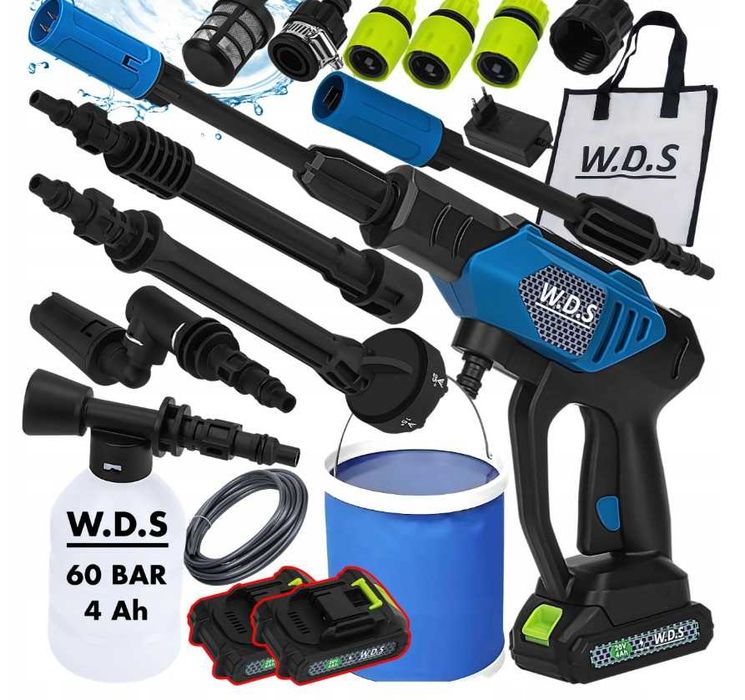 Myjka Ciśnieniowa Akumulatorowa 60 bar 160 l/h 20v 4ah Bezprzewodowa