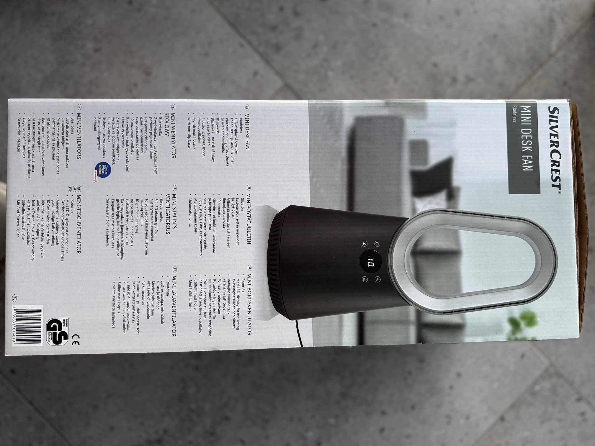 Wentylator bezwirnikowy z wyświetlaczem led SILVERCREST SRV 24 A1 gwar