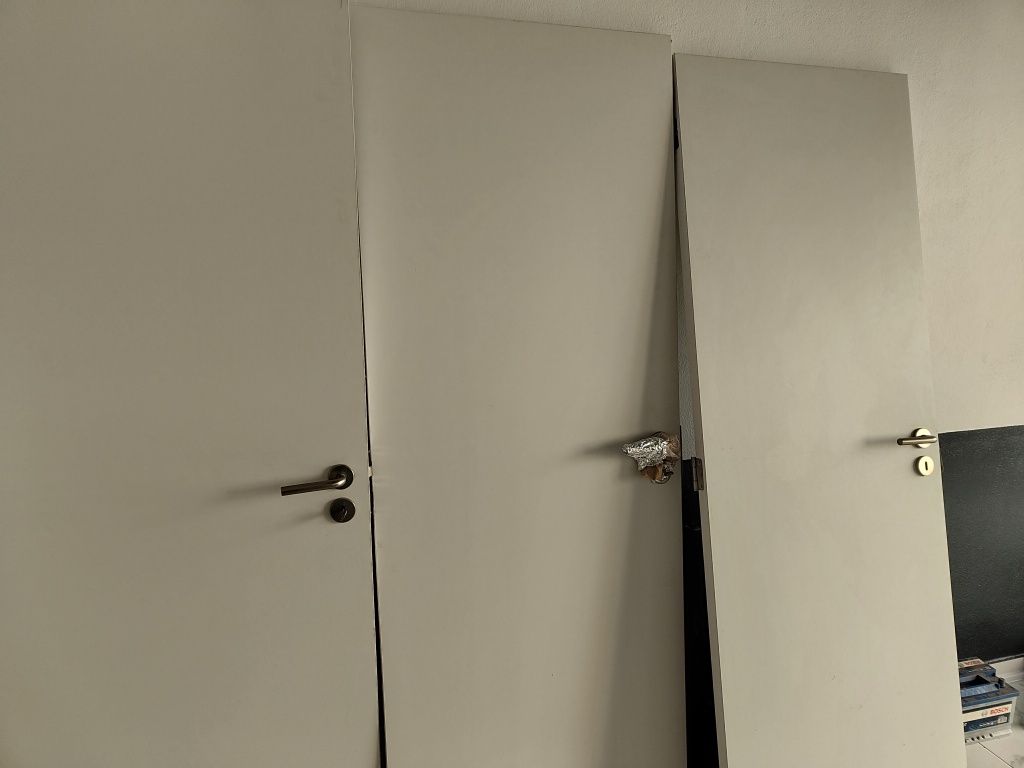 Portas interior branca com fechadura e puxador - (200x75)