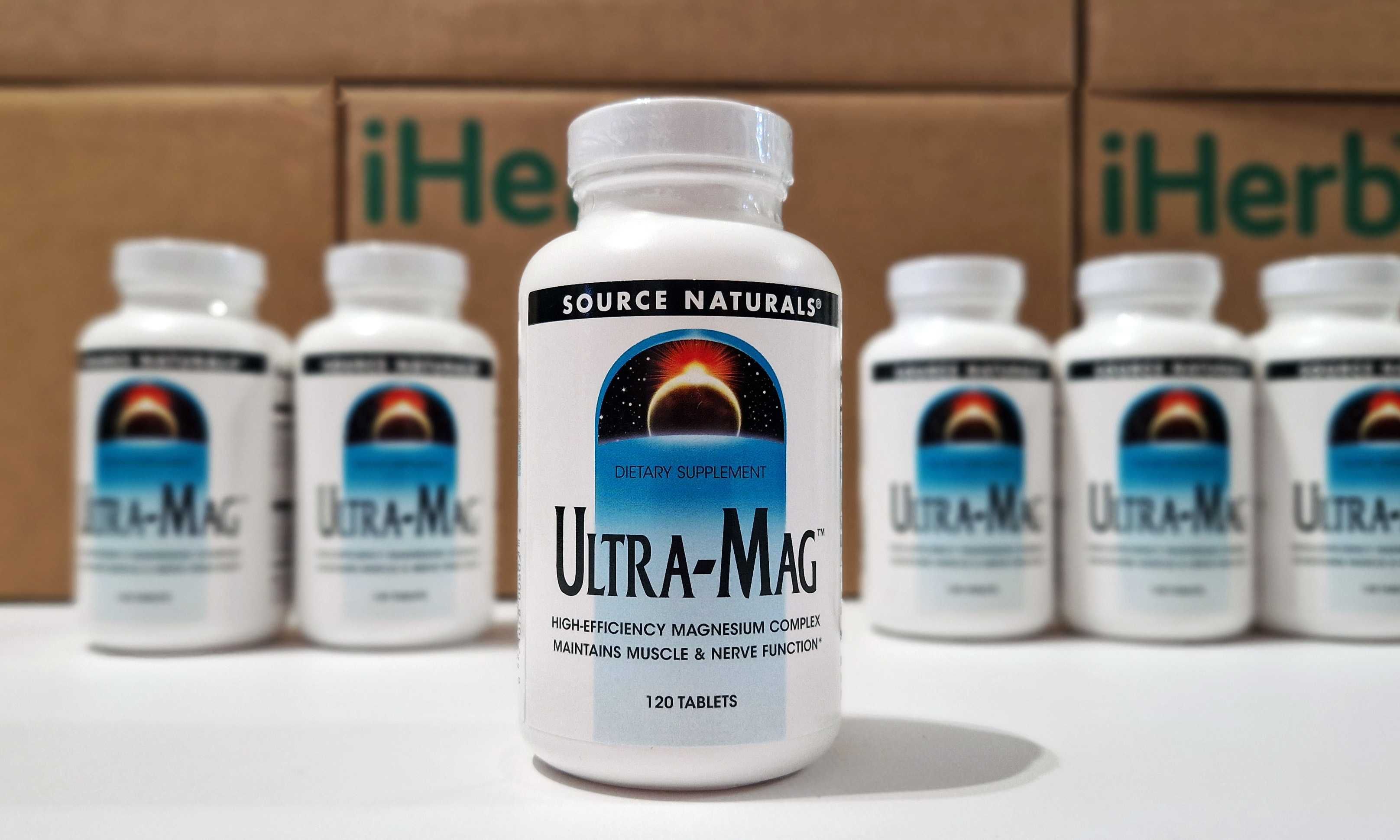 Магний и витамин B6 Ultra-Mag, Source Naturals. 120 табл. Ультра-маг.