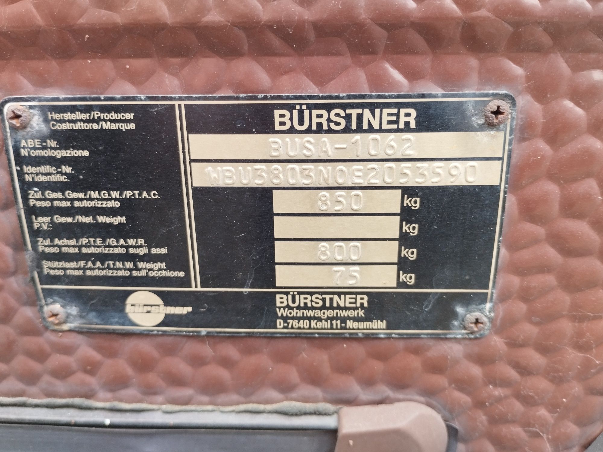 Przyczepa kempingowa Burstner Club 3484