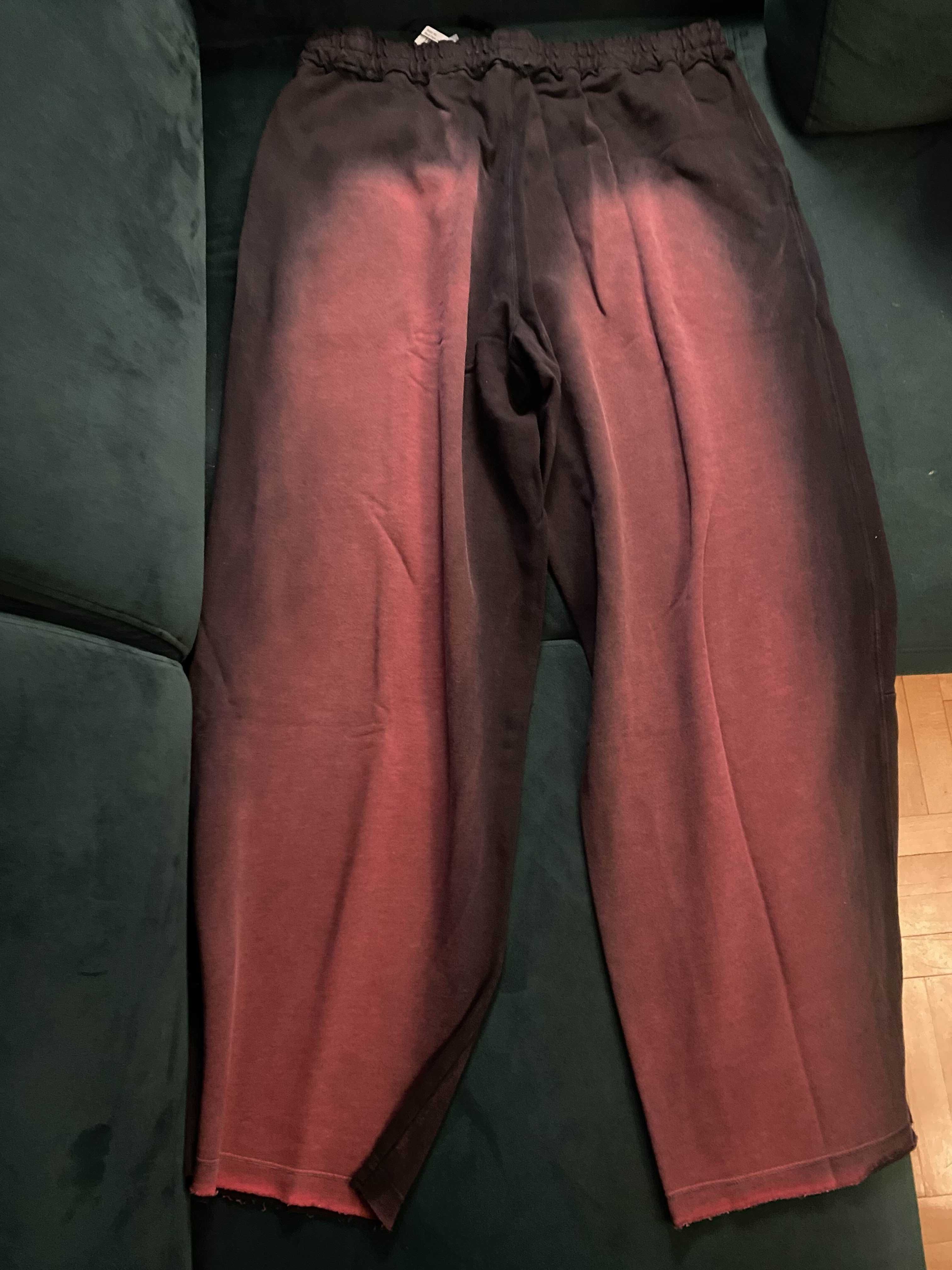 Deep Red Fade Baggy Monster Joggers Jaded London Dresy Joggery XL