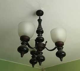 Lampa wisząca żyrandol vintage 3 klosze