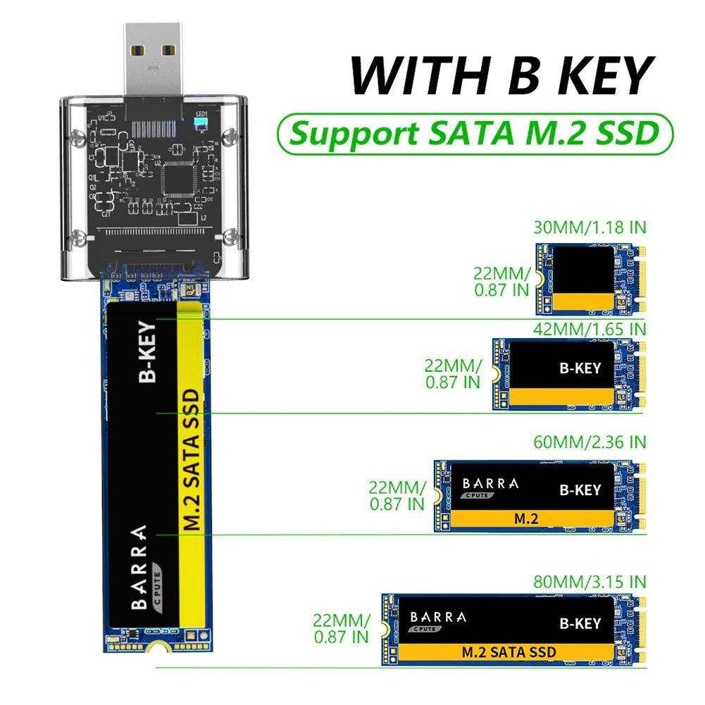 Корпус  M.2 SATA SSD на USB 3.0