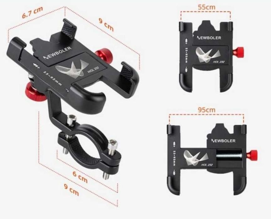Велодержатель телефона 360°, алюминий. Вело, мото, самокат