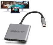 Adapter USB-C na  2x HDMI 4K 60Hz