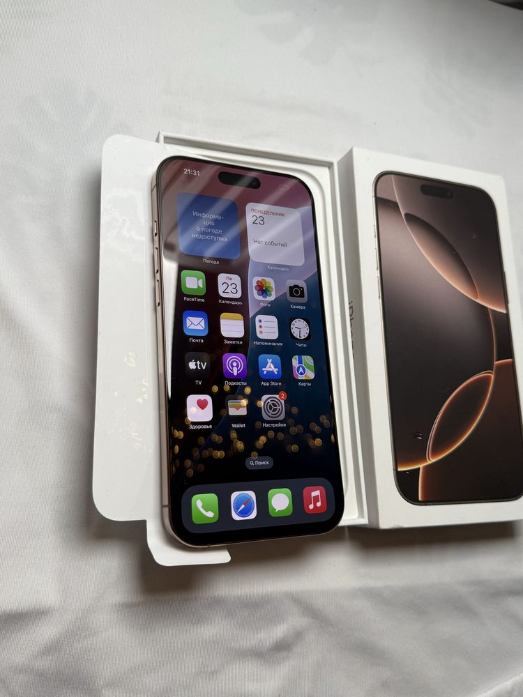 Продам iPhone 16 Pro Max 1 tb Desert стан esim r-sim