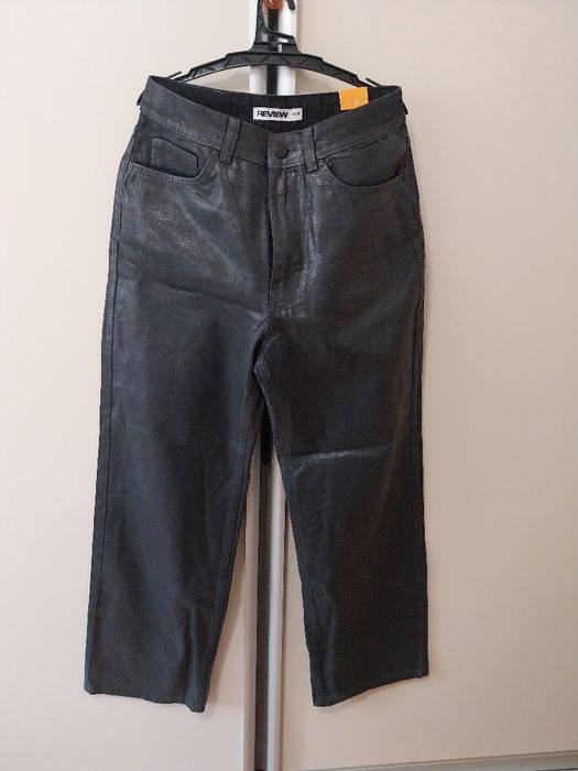 Штани джинс кожа