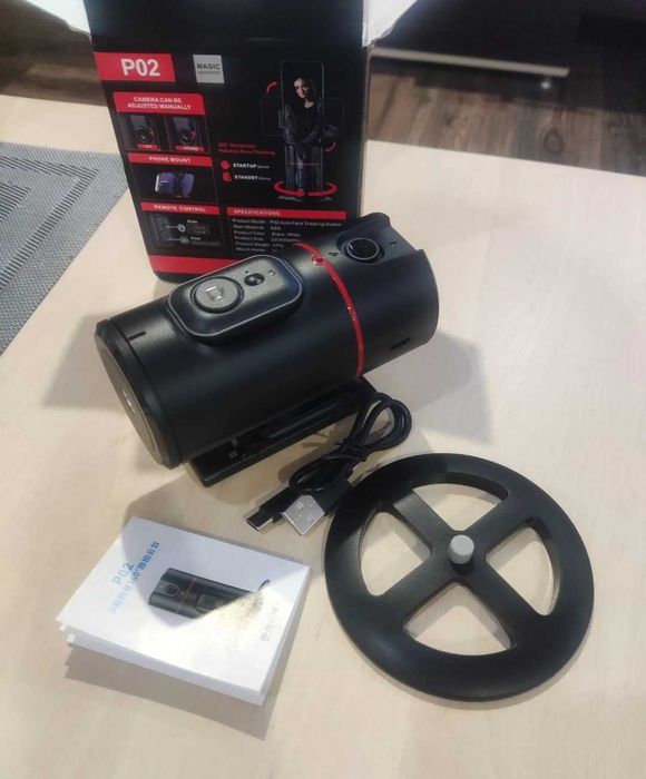 Поворотный монопод, автоматический трекер движения лица и тела на 360°