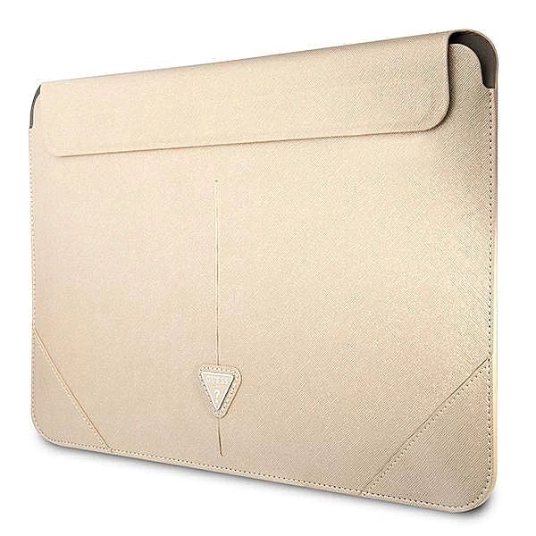 Pokrowiec Guess Saffiano Triangle Logo na laptopa 16'' - beżowy