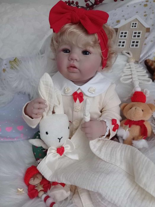 Lalka w typie reborn z wyprawką prezent lala cała winylowa
