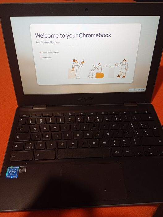 Chromebook Asus 11.6" dotykowy ekran, 4 GB/ 32GB. eMMC, ChromeOs
