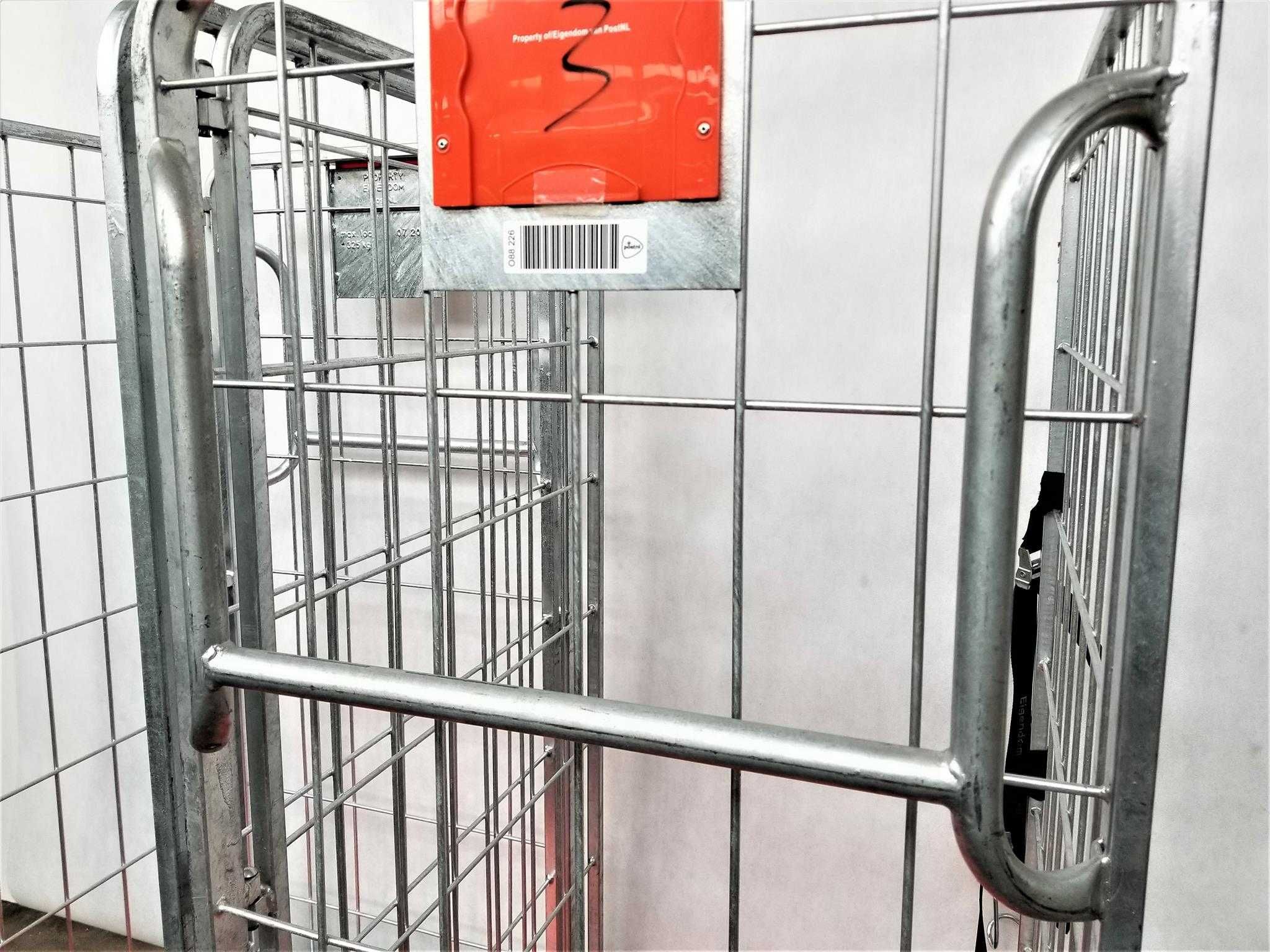 Wózek z HAMULCEM Kosz Magazynowy Kurierski Transportowy Rolkontener