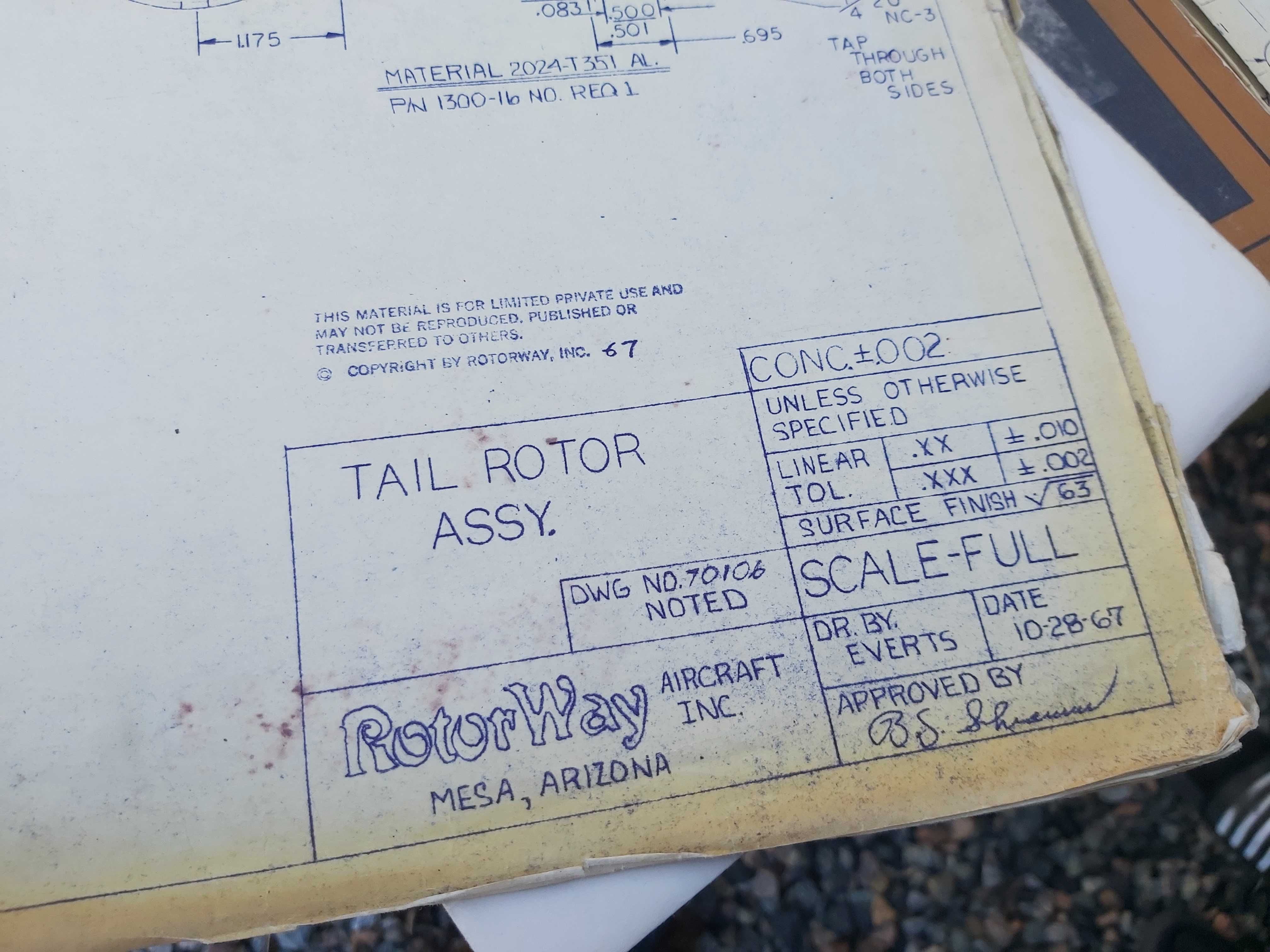 Helikopter Scorpion RotorWay z 1967 roku USA Unikat