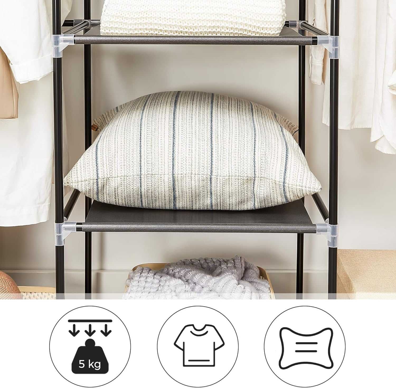 Armário portátil em tecido removível 175x 150x 45 cm NOVO ENVIO GRÁTIS