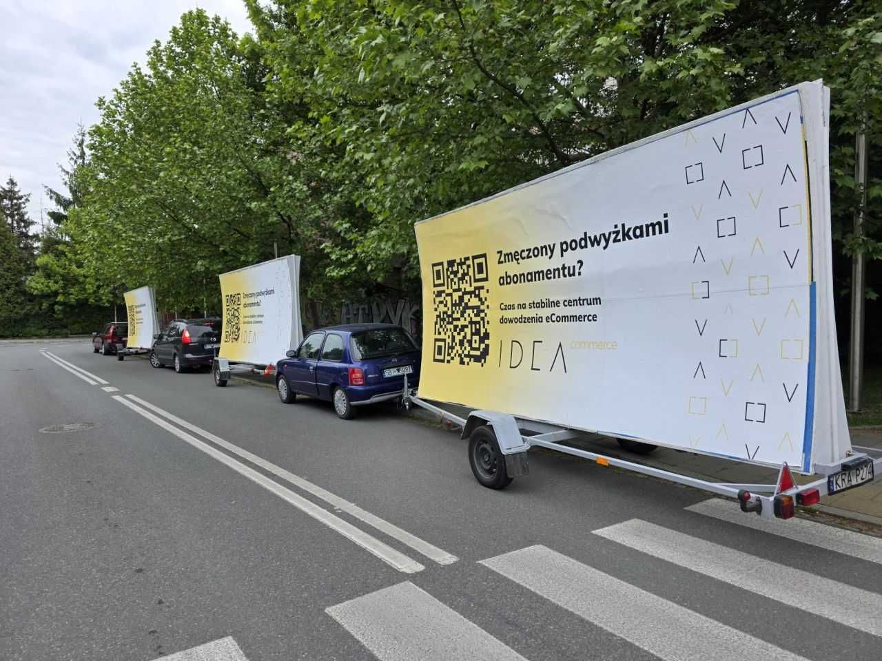 PRZYCZEPA REKLAMOWA, reklama na przyczepach Śląsk Kraków Rzeszów W-wa