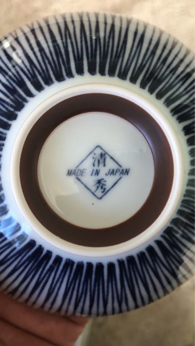 Японські вінтажні керамічні миски , тарілки , набір 6 штук