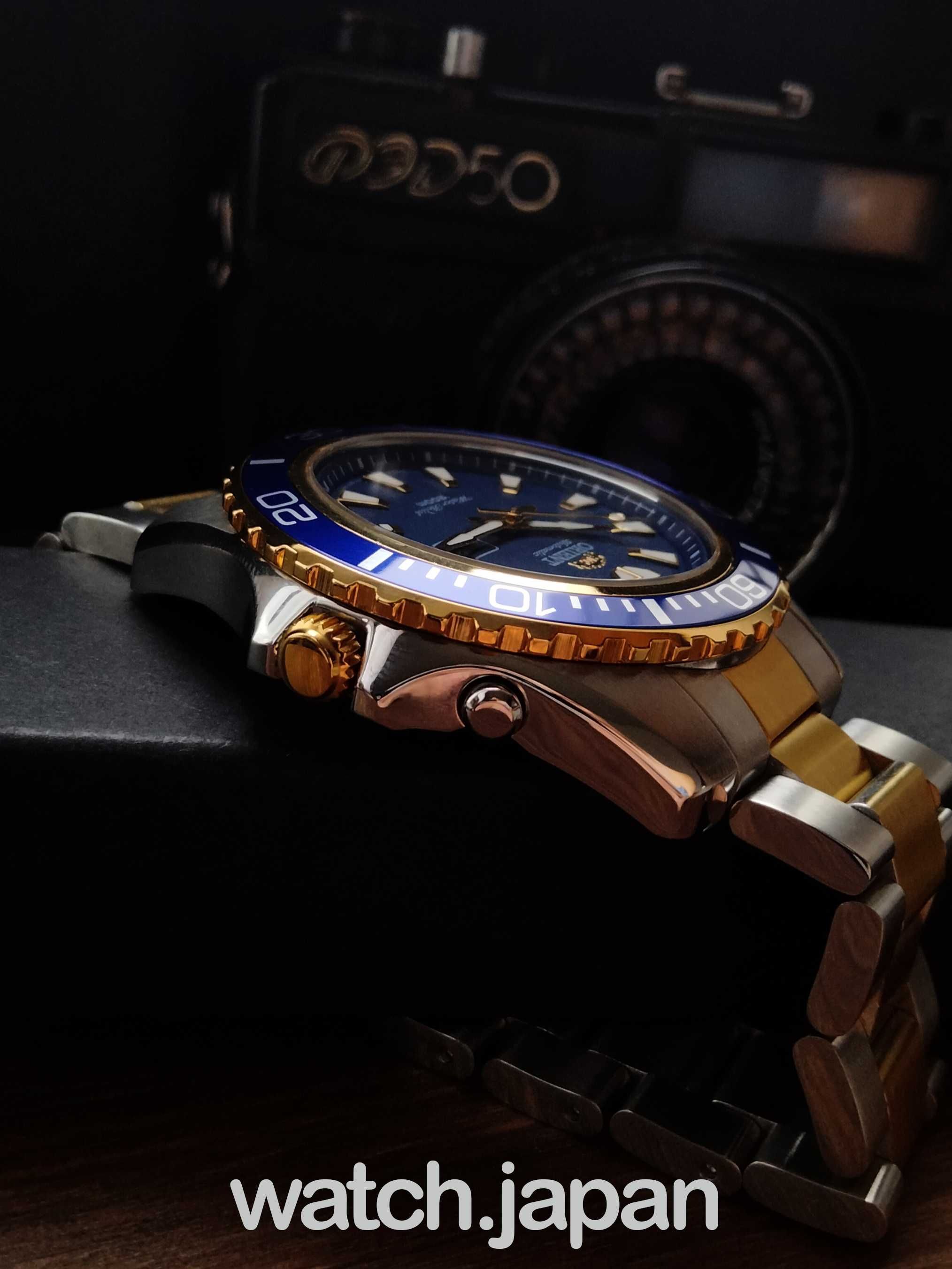 Часы - Годинник дайвер Orient Mako XL Gold Blue + Коробочка