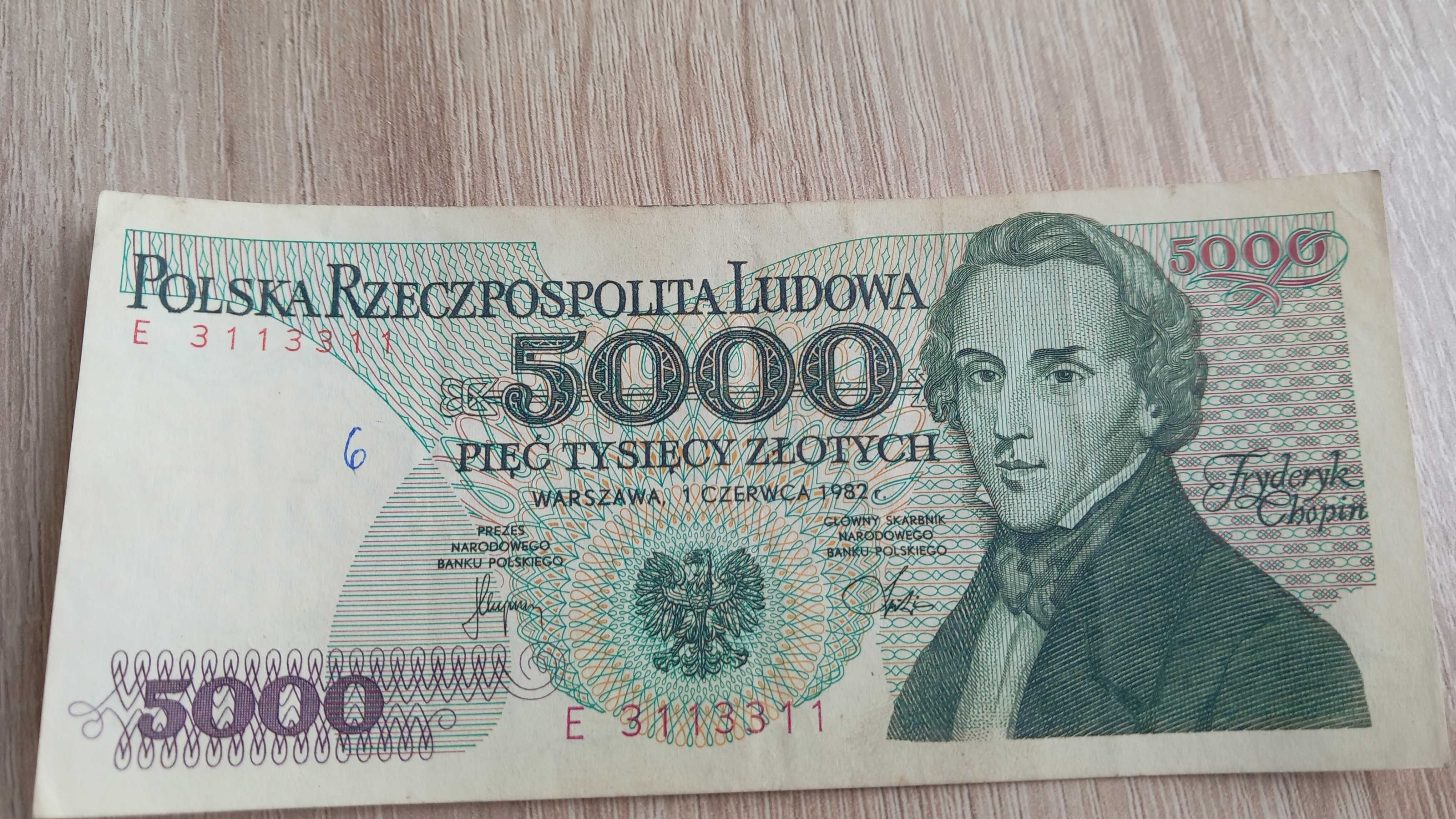 Banknoty 5000 zł Fryderyk Chopin