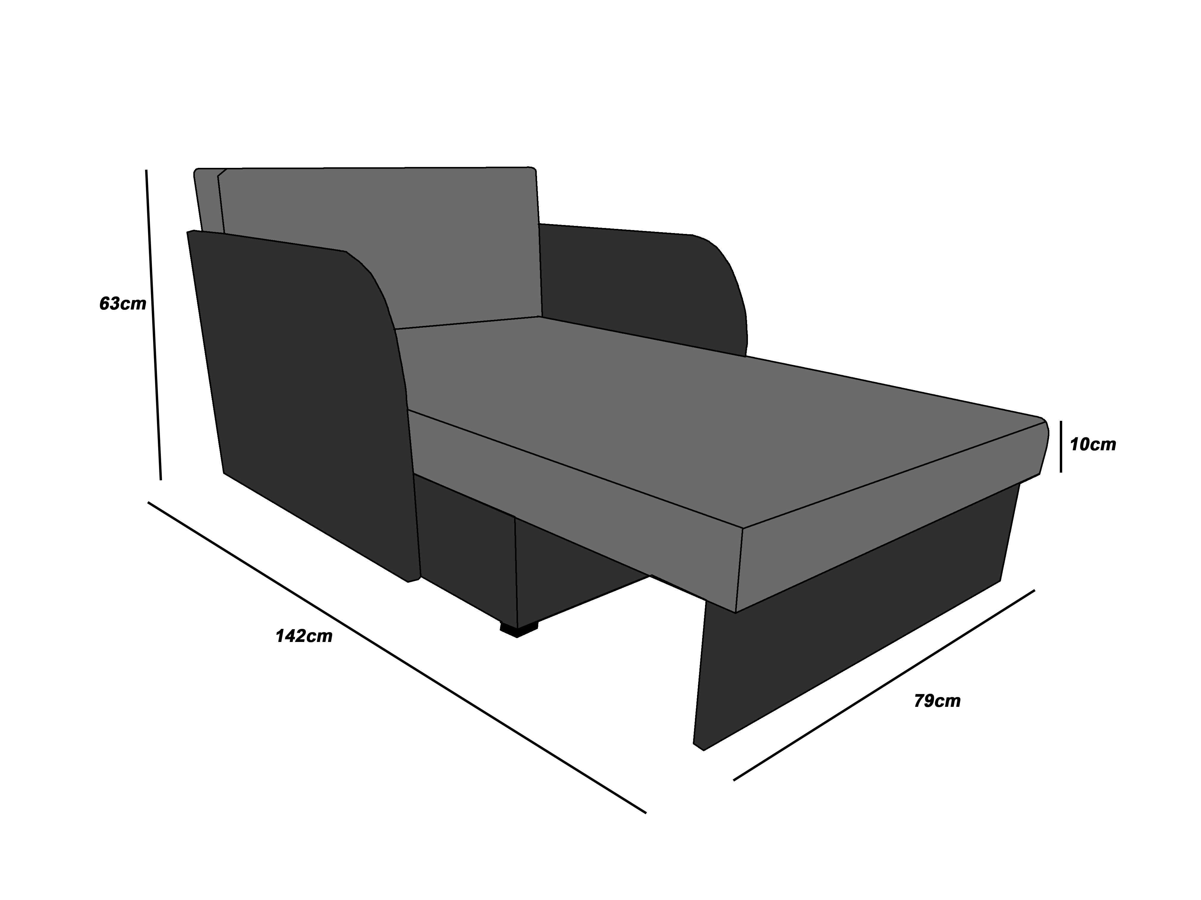 Łóżko dziecięce Kubuś, sofa, fotel rozkładany, łózko z funkcją spania