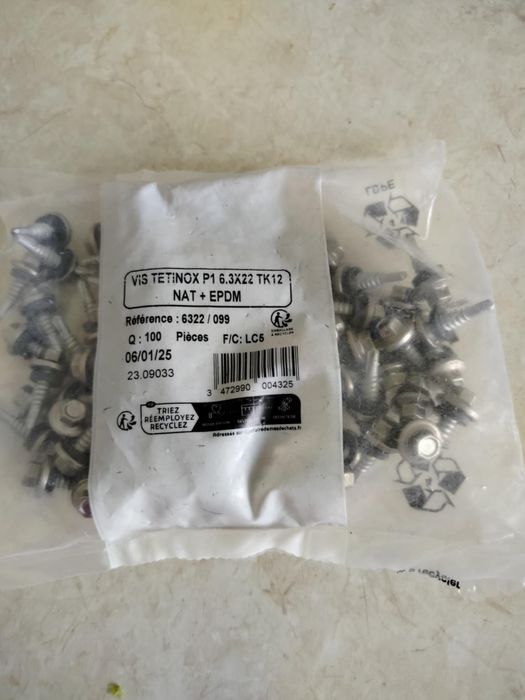 Wkrety do blachy 6,3x22 mm