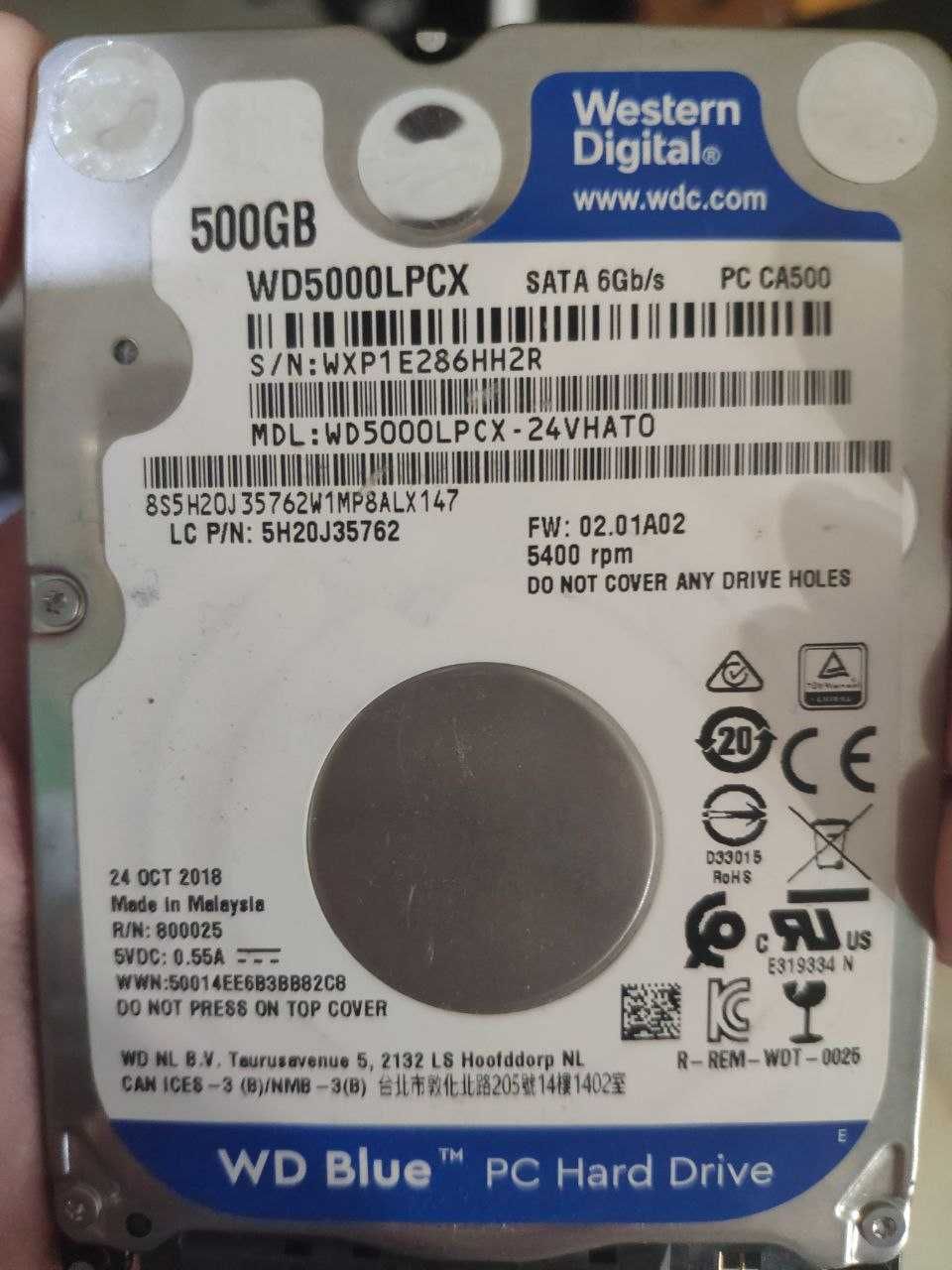 Жёсткий диск для ноута Wd 500gb 2.5