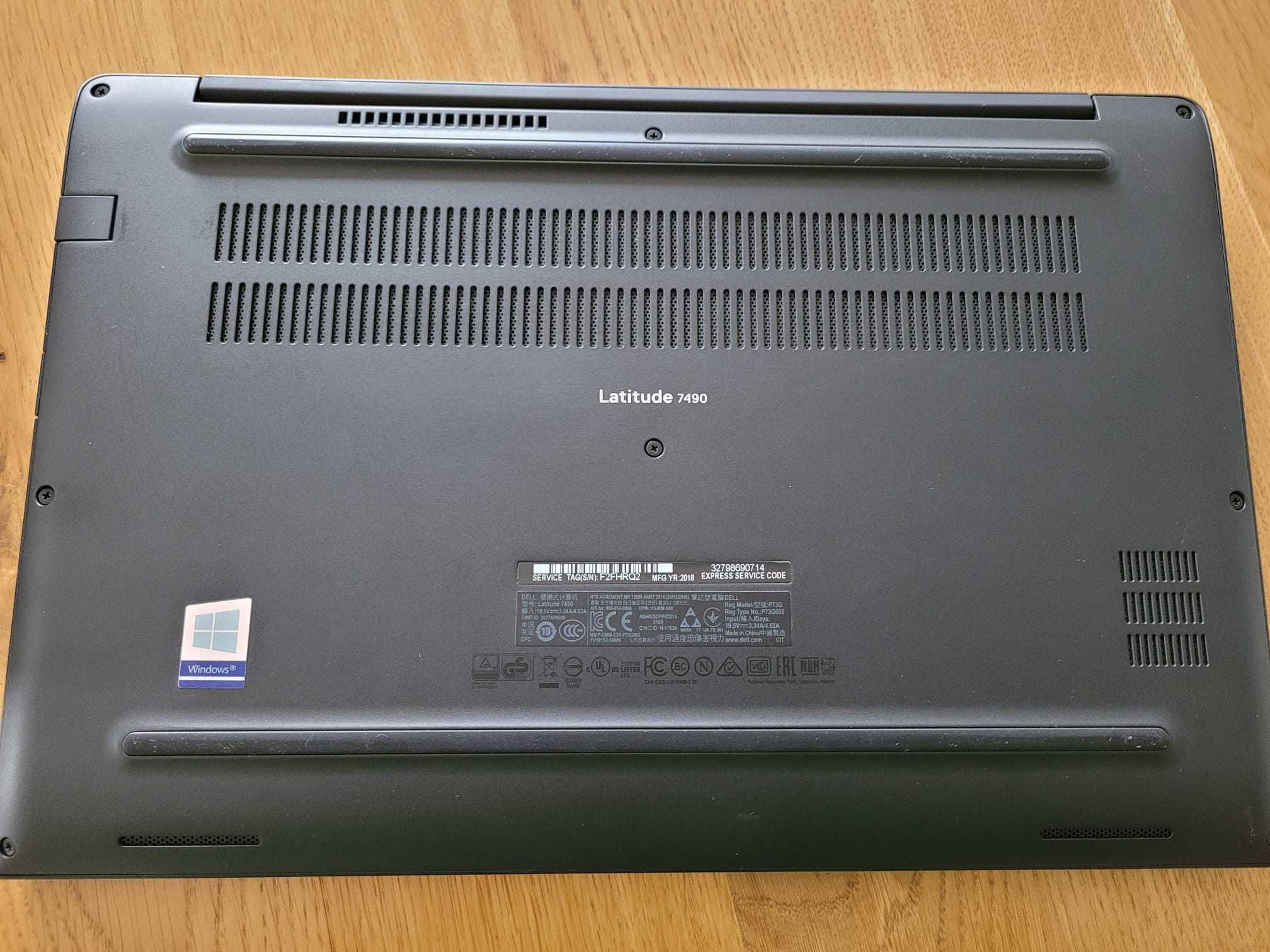 Laptop Dell Latitude 7490 i7 32 GB RAM 256 SSD Windows 10 Pro