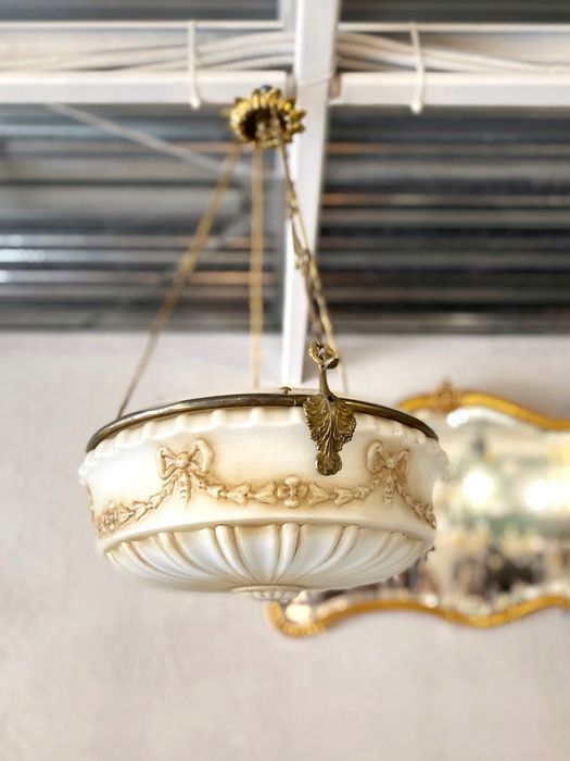 Oryginalna Francuska alabastrowa lampa