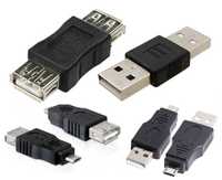 Adaptery Przejściówki Łączniki USB A USB Micro Męskie Żeńskie