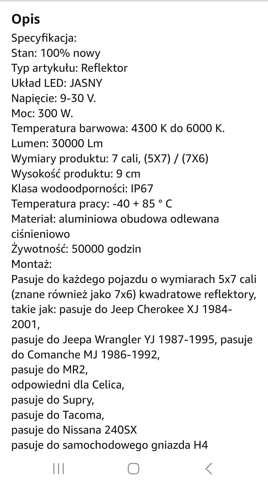 Światło drogowe kimiss