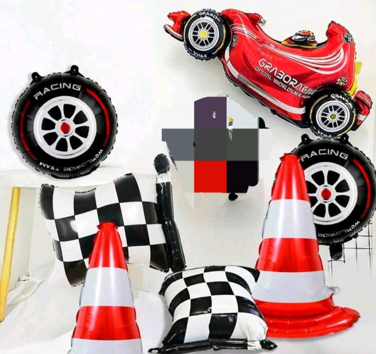 Zestaw balonów motyw wyścigów