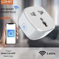 Умная розетка LDNIO SCW1050 smart WIFI 2500W, EU зарядка умный дом