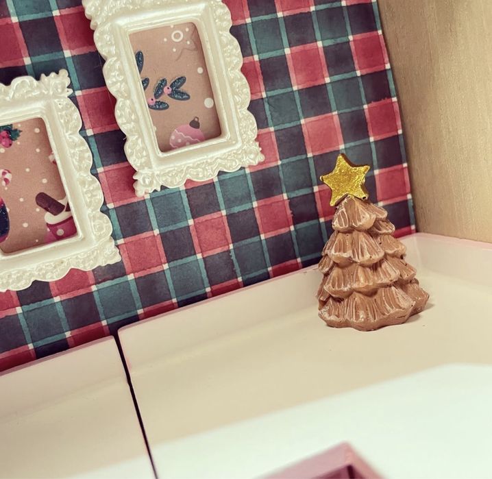 Ozdoba piękna mini choinka do domku dla myszki maileg lalki barbie