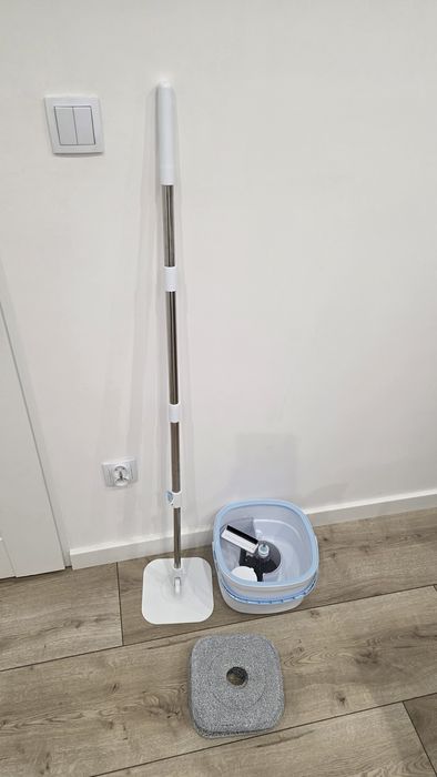 Mop obrotowy dwukomorowy spin turbo (osobno czysta i brudna) 5 wkładów