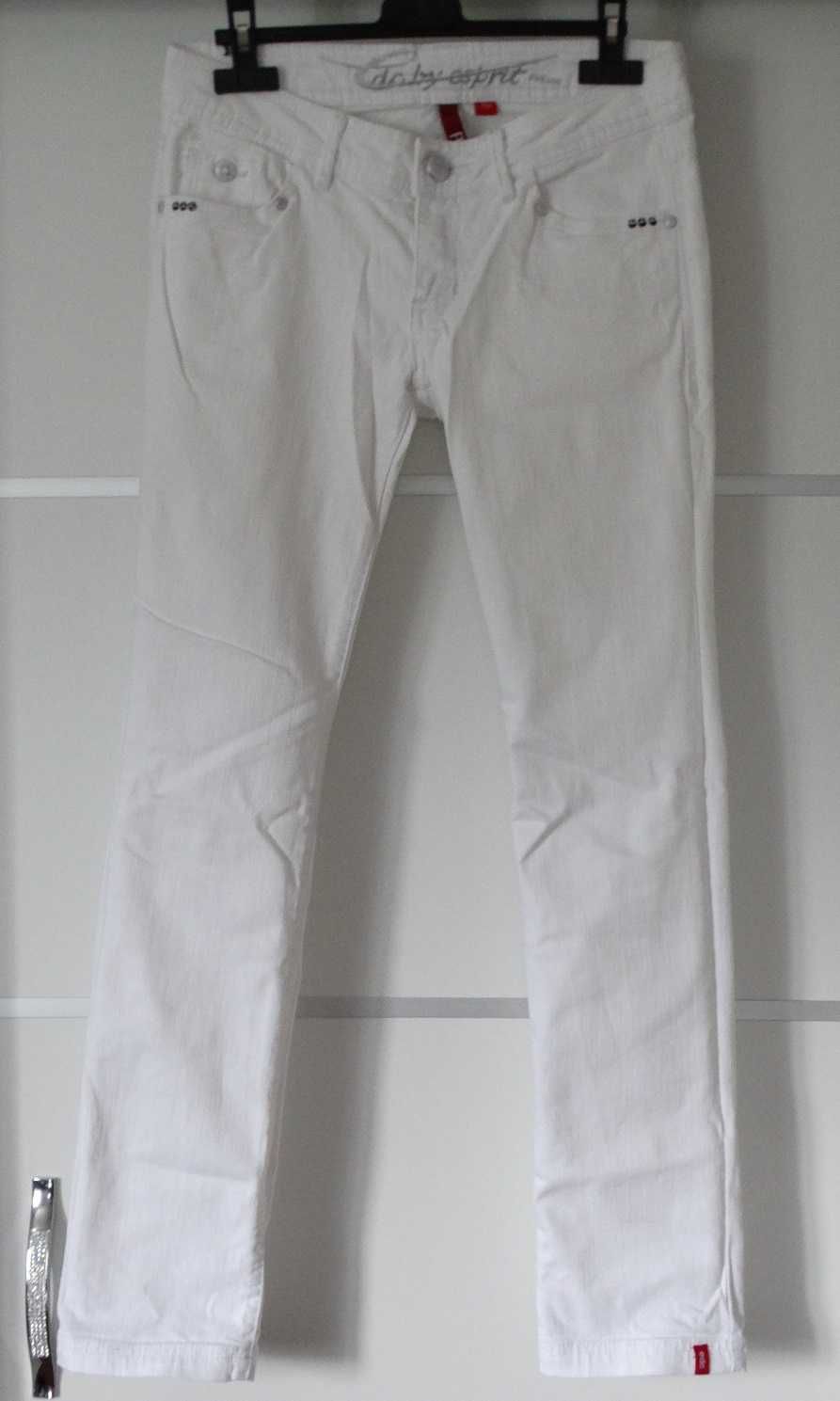 Białe jeansy spodnie Edc by Esprit rozm. 36 niski stan biodrówki