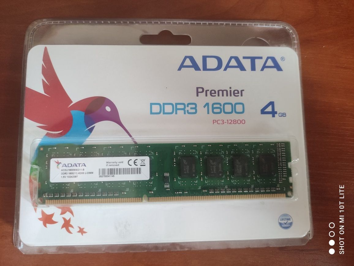 Pamięć ADATA Premier DDR3, 4GB, 1600 MHz