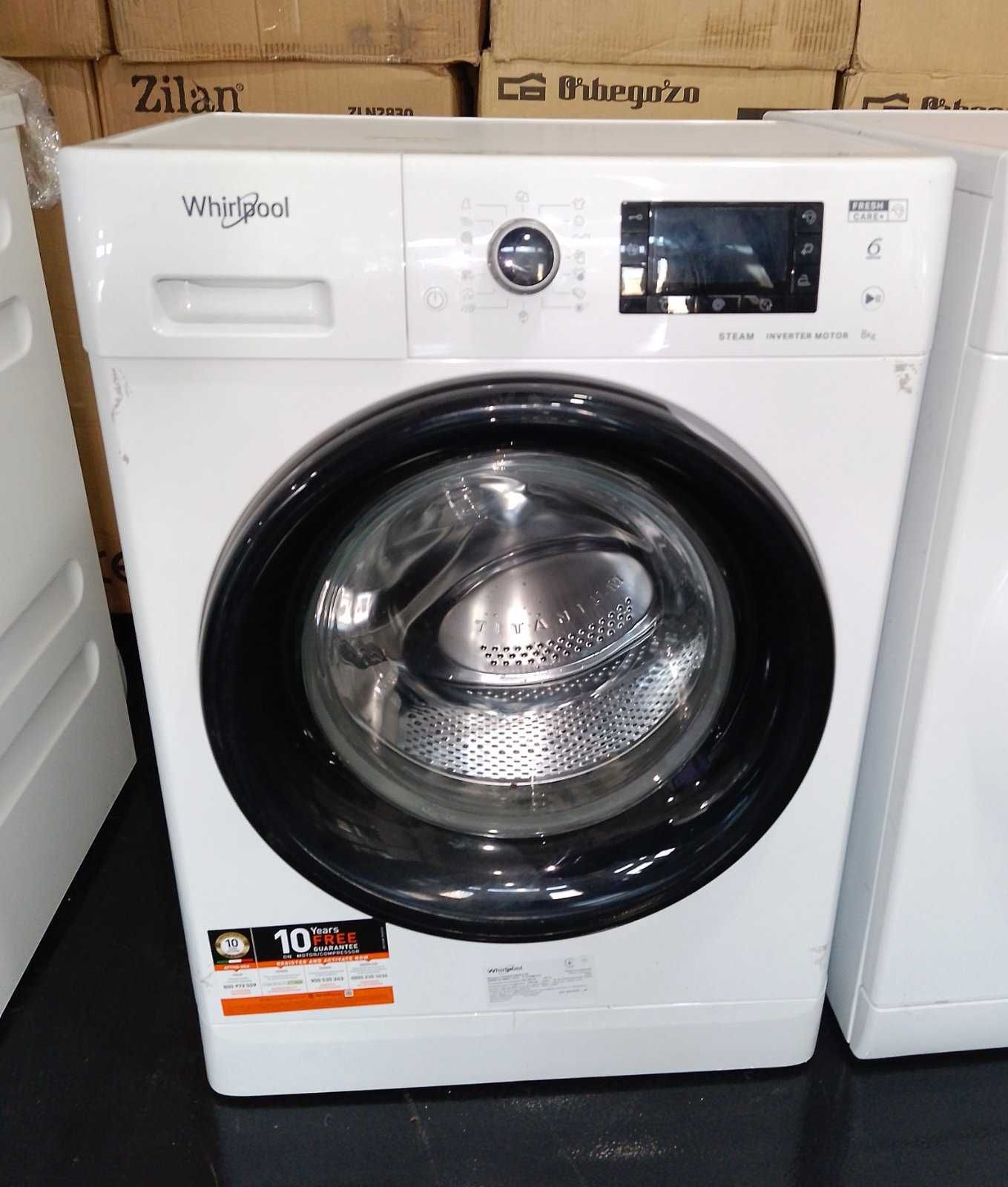 Пральна машина WHIRLPOOL FWSD81283BVEE, А 3+ 8 кг, фронт 1200 інвертор