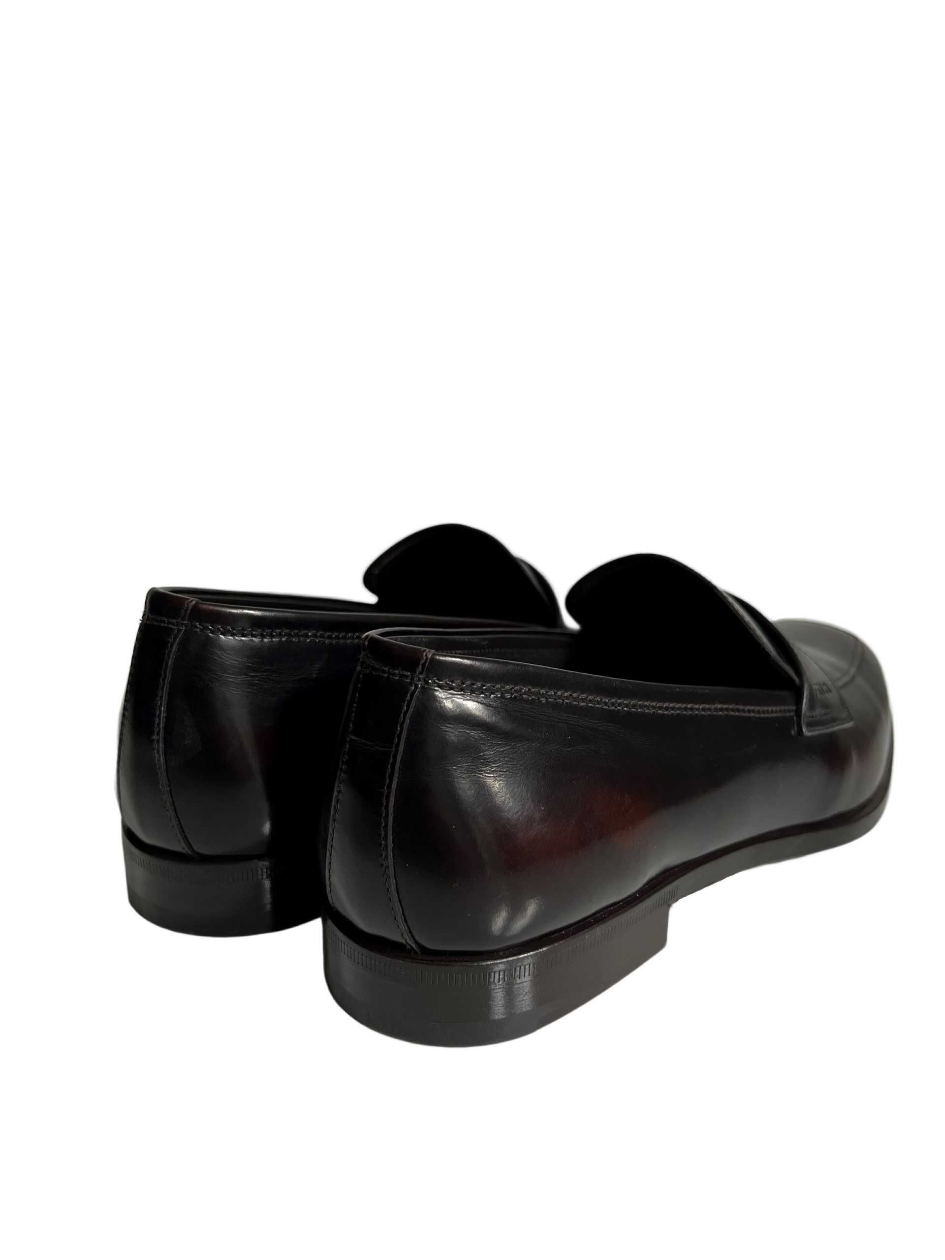 PRADA 100% oryginał męskie buty mokasyny skóra naturalna licowa r. 40