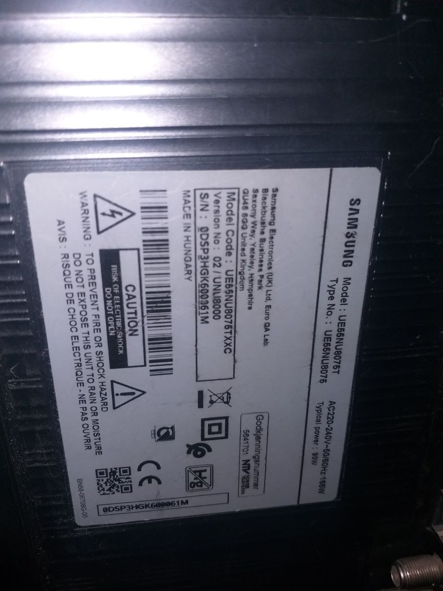 TV Samsung avariada