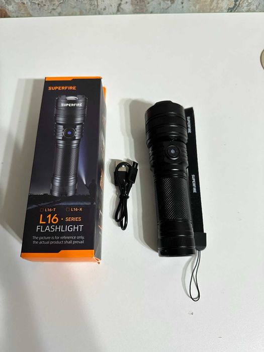 Телескопічний ручний ліхтарик SUPERFIRE L16-Т заряджається 15 Вт 890лм