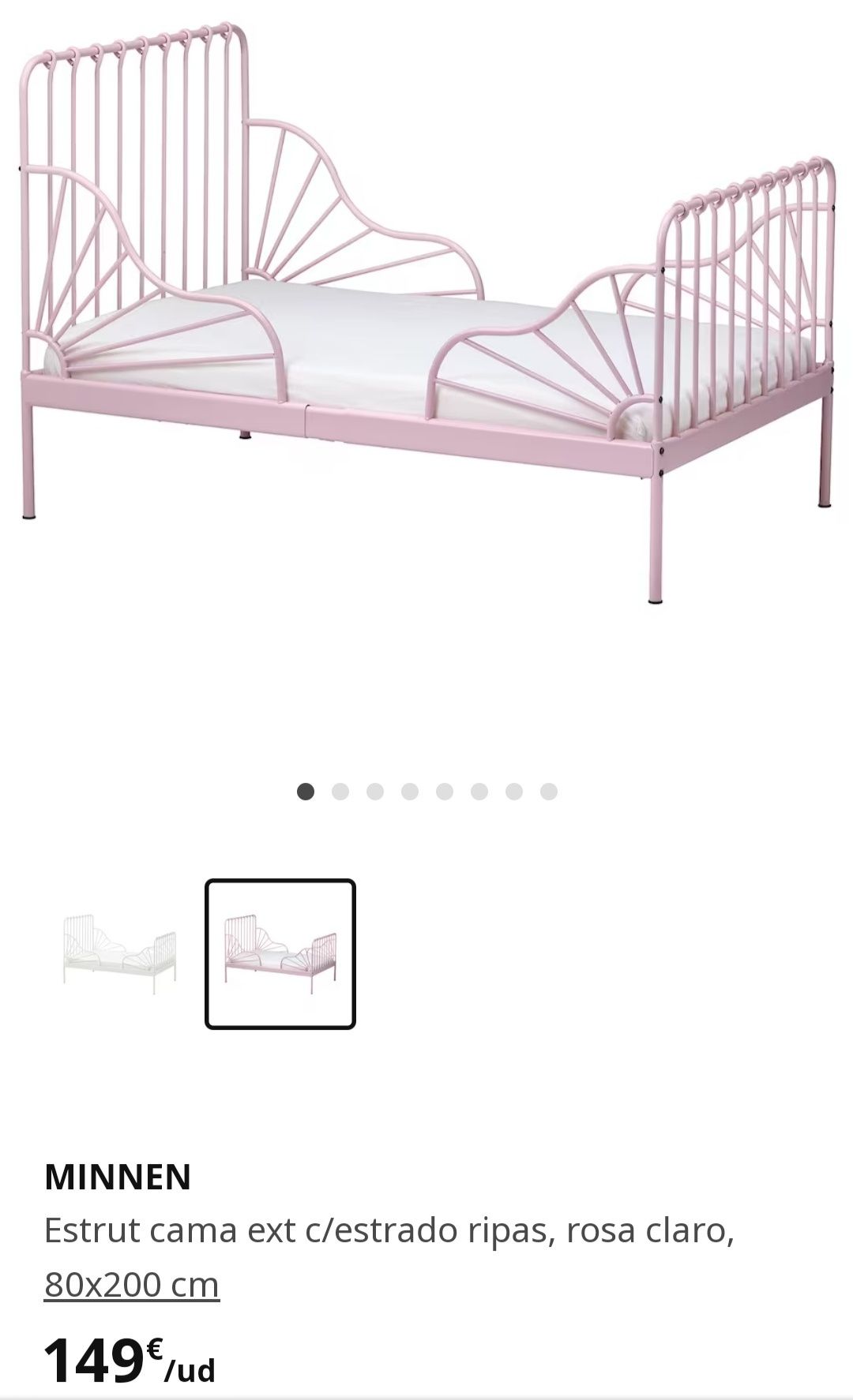 Cama extensível preta