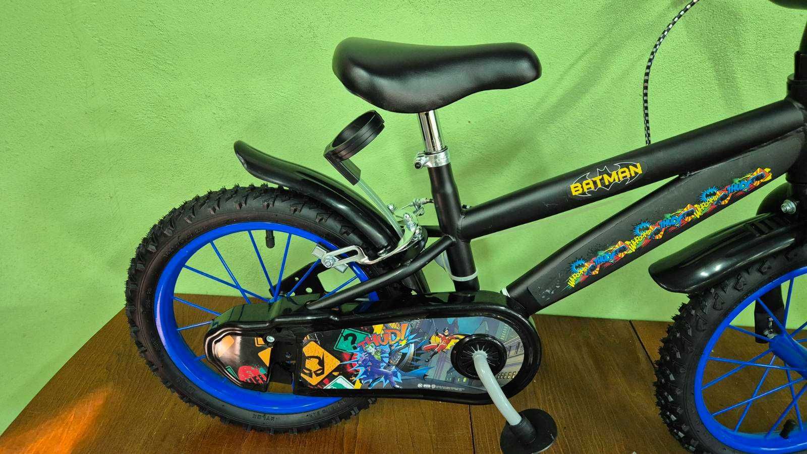 Rower dziecięcy Batman 14 cali dla chłopca Czarny