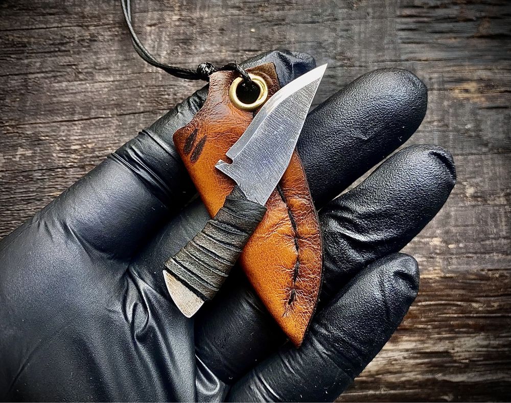 Ręcznie Zrobiony Nóż Na Szyję Custom Neck Knife Naszyjnik