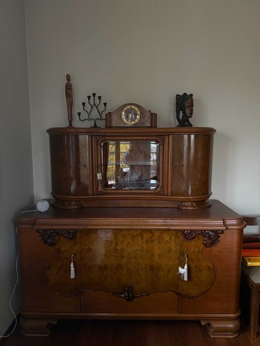 Art Déco lata 30. – komplet 2 mebli: kredens + komoda, stan bdb