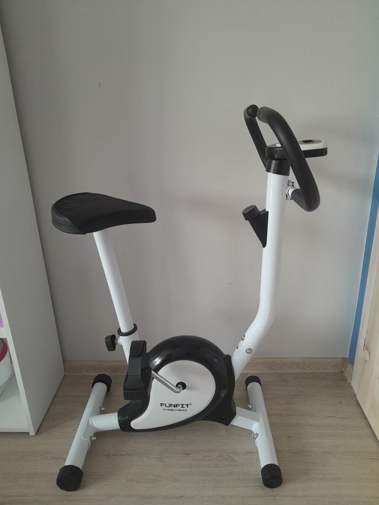 FunFit, rower treningowy, mechaniczny czarno-biały