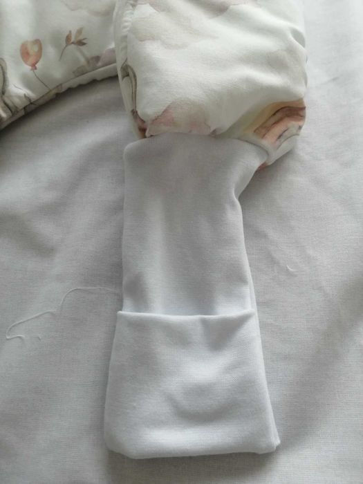 MUŚLINOWY Śpiworek z nogawkami SK skarpety 1 tog r 86-92 kol Baby blue