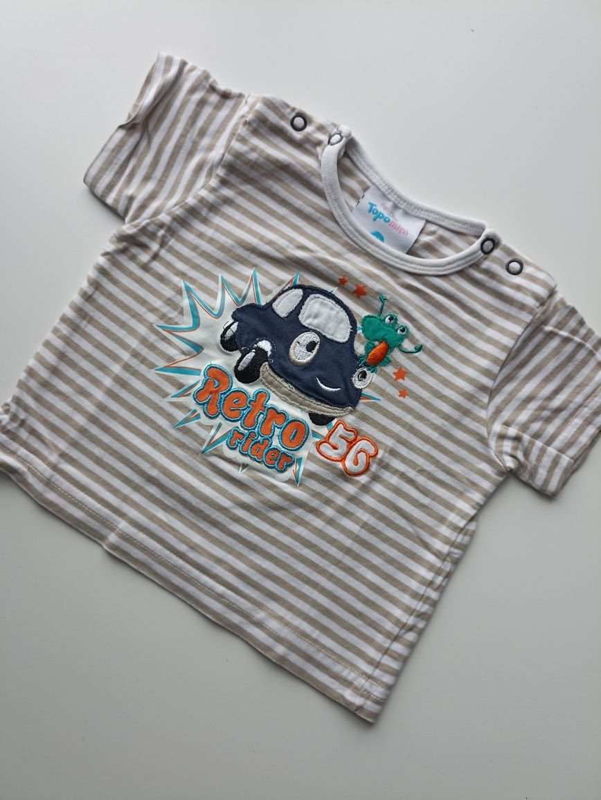 Koszulka niemowlęca  Topomini 68. Retro garbus. 100% bawełna