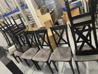 Zestaw 2 stoły i 8 krzeseł LOFT CZARNE 120x70